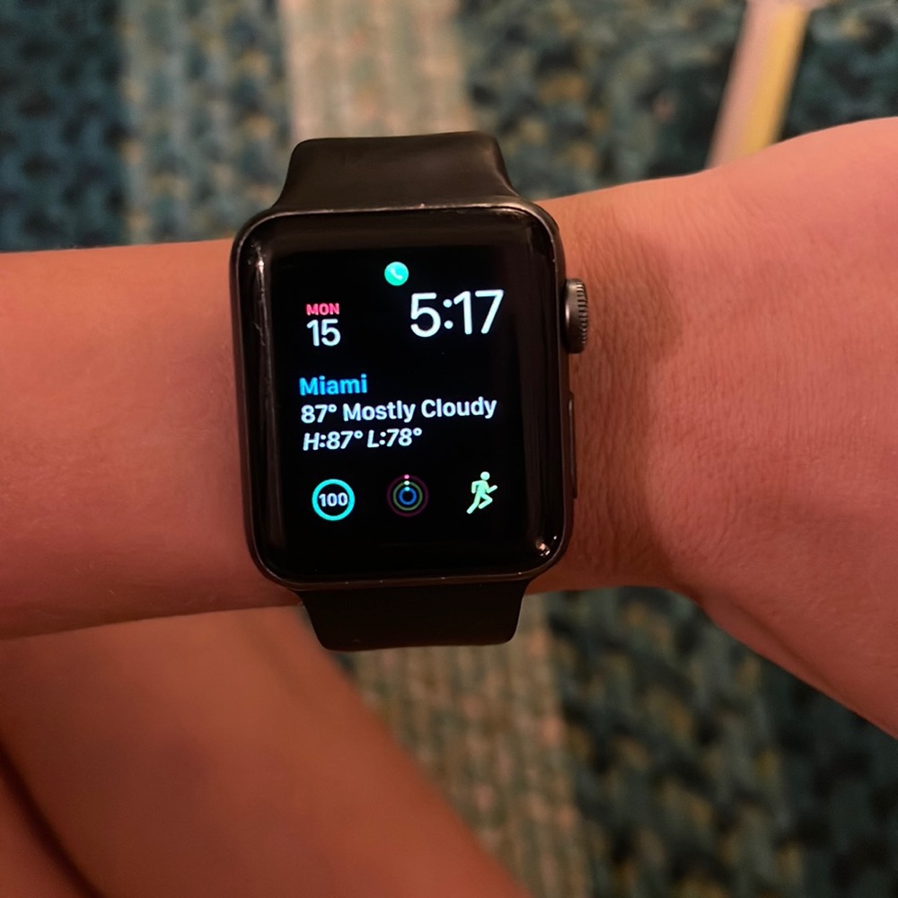 Series 2 Apple Watch. Water proof. Checks heart rate. In good condition.